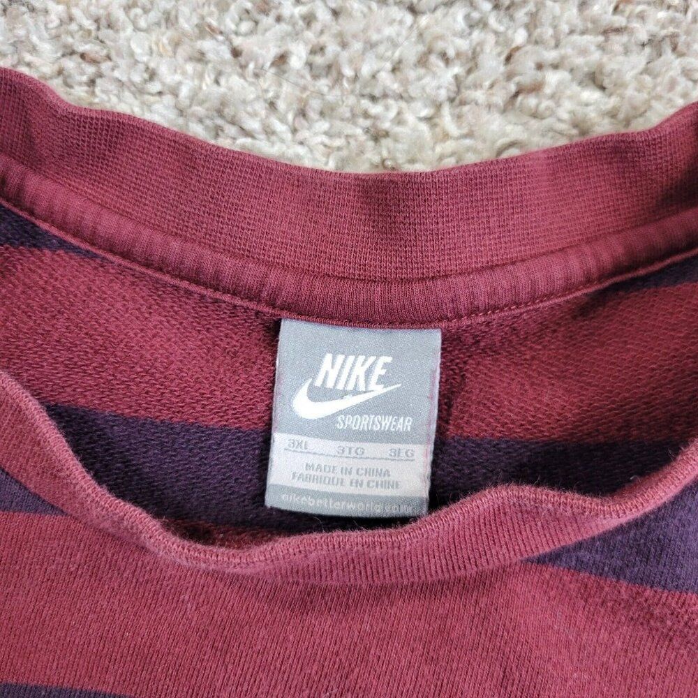 Niike Sportswear Sweatshirt Mens 3XL Red Striped Lebron Pocket Crewneck Long Slv - Picture 2 of 11